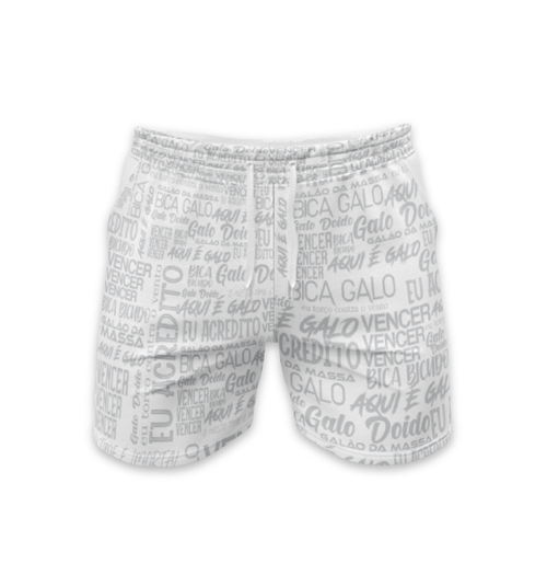 Short Praia Expressões - Branco