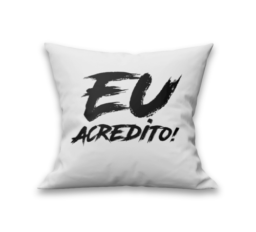 Almofada Antialérgica "Eu Acredito" - Branca