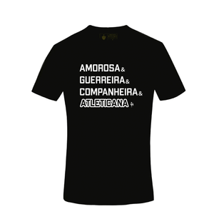 Camiseta Feminina Amorosa & Atleticana - Preta