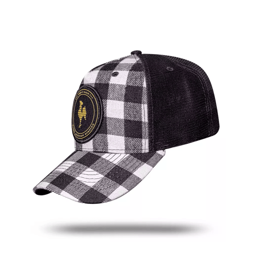 Boné Trucker Premium Galo Volpi - Xadrez e Preto