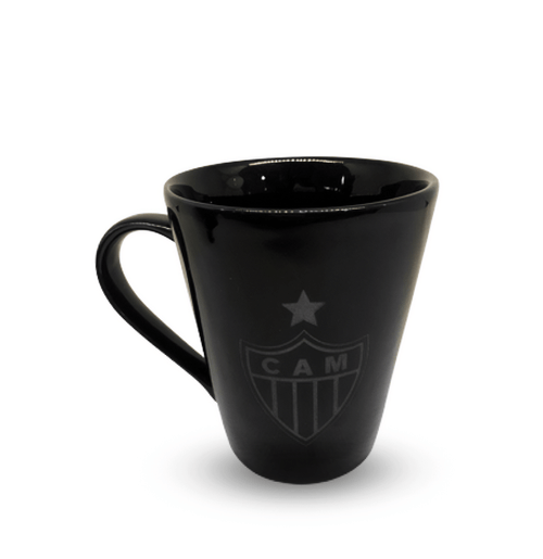 Caneca Tulipa Escudo Atlético Mineiro - Preta