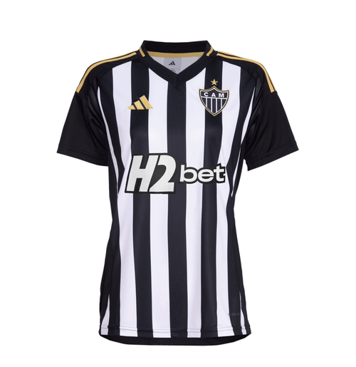 Camisa Feminina adidas Atlético Mineiro 2025 - Jogo 1 Com Patrocínio H2bet