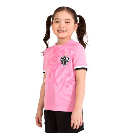 Camiseta Infantil Troféu Atlético Mineiro - Rosa