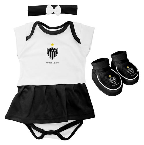 Kit 3 Peças Body com Saia Atlético Mineiro