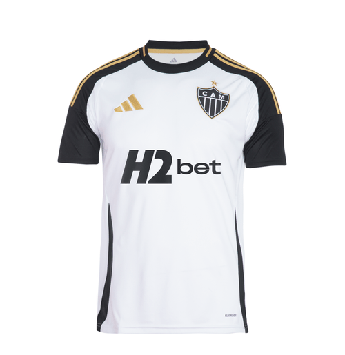 Camisa Masculina adidas Atlético Mineiro 2025 - Jogo 2 Com Patrocínio H2bet