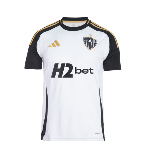 Camisa Masculina adidas Atlético Mineiro 2025 - Jogo 2 Com Patrocínio H2bet