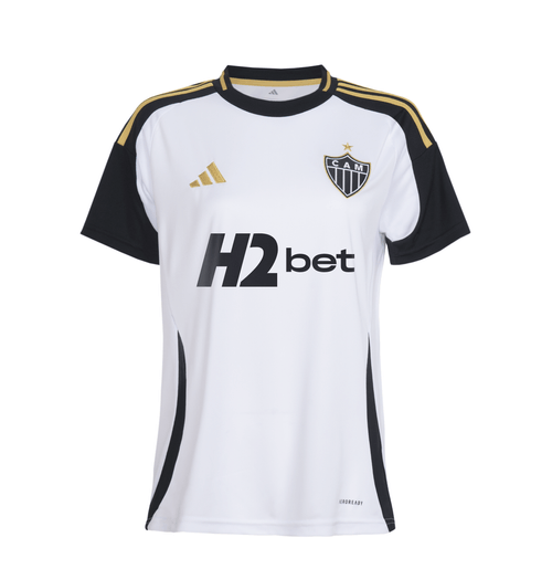 Camisa Feminina adidas Atlético Mineiro 2025 - Jogo 2 Com Patrocínio H2bet