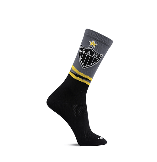 Meia Performance Adulto Escudo Atlético Mineiro Cinza