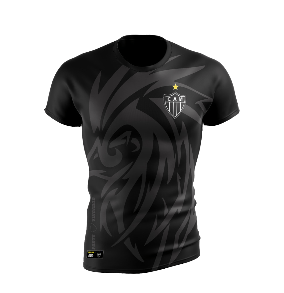 Camiseta Masculina Atlético Mineiro Galo Tribal Loja Oficial do