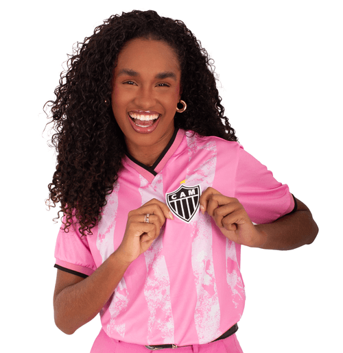 Camiseta Feminina Atlético Mineiro Sport Rosa