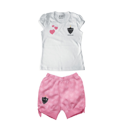 Conjunto Infantil Rosa Atlético Mineiro