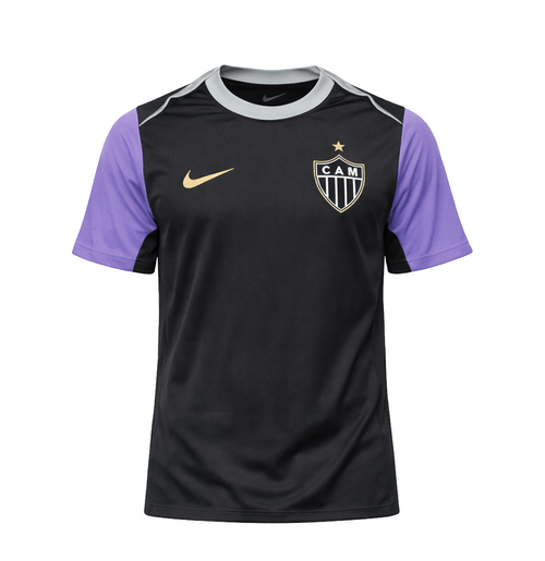 Camiseta Masculina Atlético Mineiro Nike Treino 26 Preto e Roxo